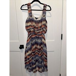 As U Wish earth tones sleeveless sundress Wrap Dress size Small